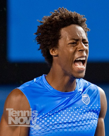 gael monfils shoes. Gael Monfils celebrates during