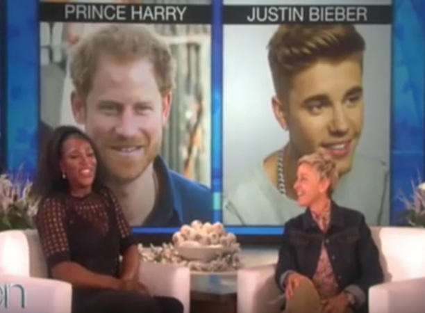 Watch: Serena Confesses Bieber Crush To Ellen 