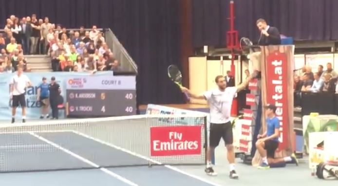 Watch: Troicki Goes Nuts over a Call—Again!  