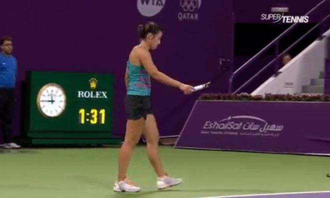 Watch: Sevastova Loses Her Head in a Completely Unexpected Way  