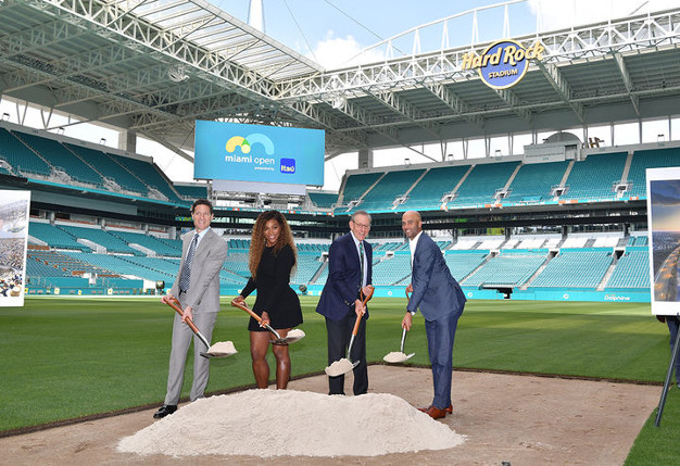 Watch: Serena, Blake Break Ground on Miami's New Home 
