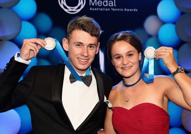 De Minaur and Barty Share Tennis Australia's Newcombe Medal  