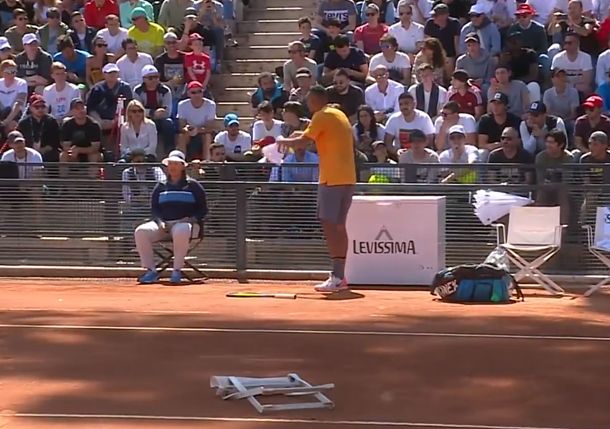 Kyrgios Walks off as Crowd Goes Nuts after Epic Rome Meltdown 