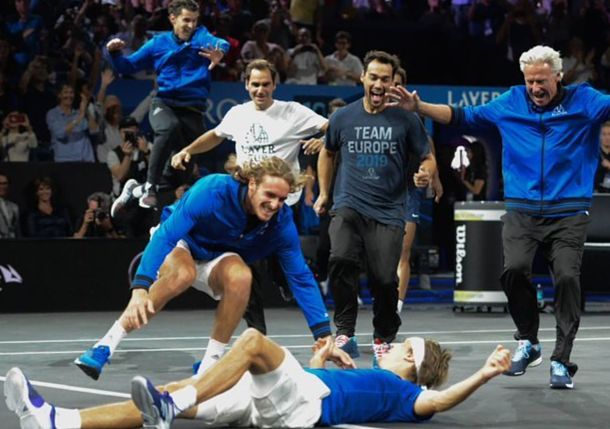 Watch: Federer and Nadal Scream at Zverev in Laver Cup Tunnel 