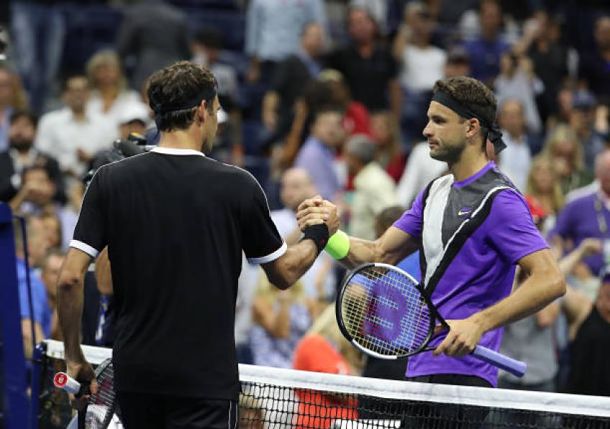 Watch: Federer, Dimitrov Teach One-Handed Backhand 