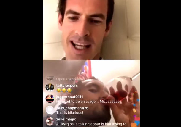 Watch: Nick Kyrgios Tells Andy Murray He's Better than the Big Three on Insta Live Session 