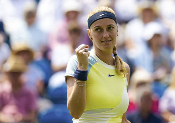 Kvitova Finding Grass Form, Sets Clash with Haddad Maia at Eastbourne 