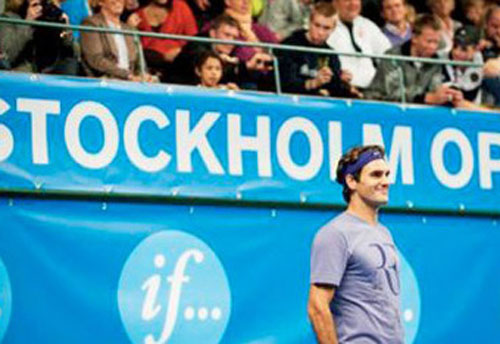 Roger Federer Swings Wilson Racquet