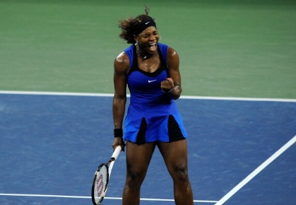 Serena Williams of the United States celebrates after she won match point against Caroline Wozniacki of Denmark during Day Thirteen of the 2011 US Open at the USTA Billie Jean King National Tennis Center on September 10, 2011 in the Flushing neighborhood of the Queens borough of New York City.  (Photo by Patrick McDermott/Getty Images)
