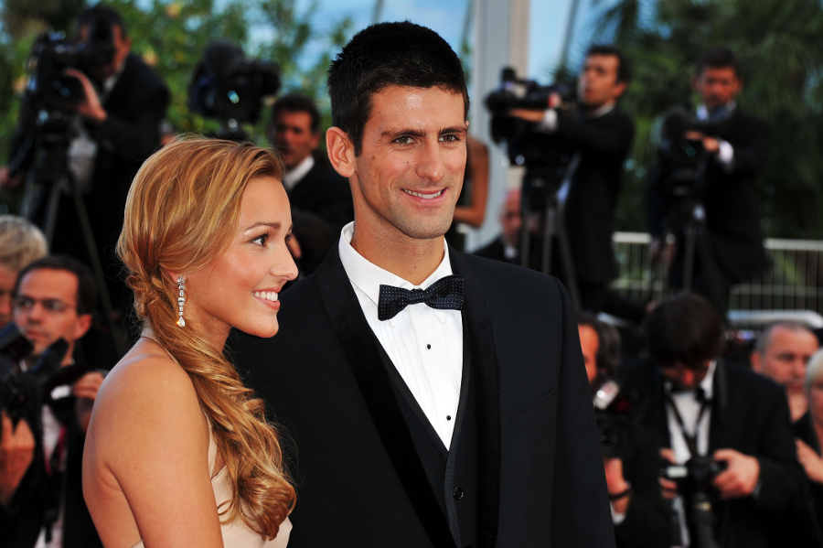 Watch: Novak Rallies with Wife Jelena 