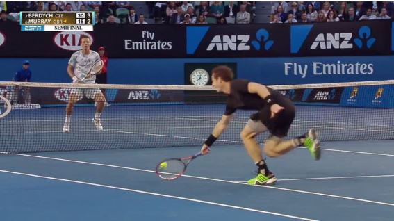 Murray Busts out the Track Shoes on Phenomenal Get vs. Berdych 