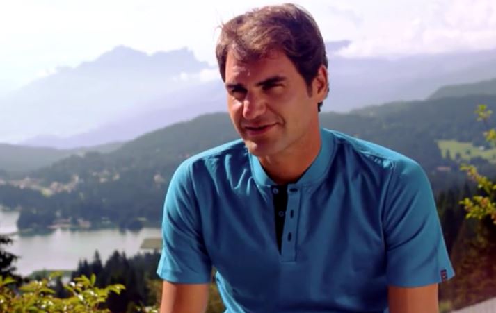 Federer Taking Energy from the Mountains 