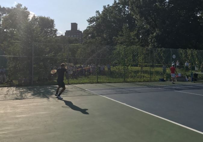 Federer Visits Public Courts in Central Park for Practice  