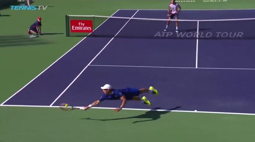 Watch: Cuevas Lays out for Match Point vs. Carreno Busta  