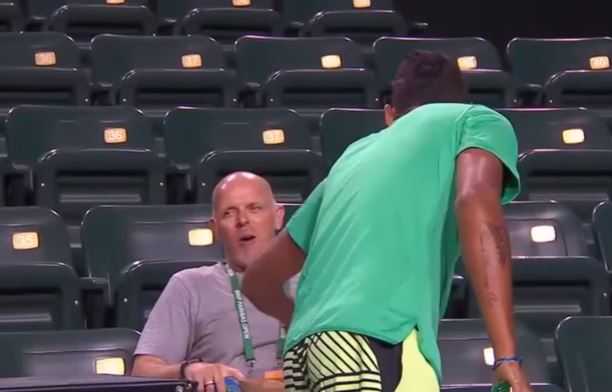 Watch: Kyrgios Trades a Towel for Some Chips During Doubles  