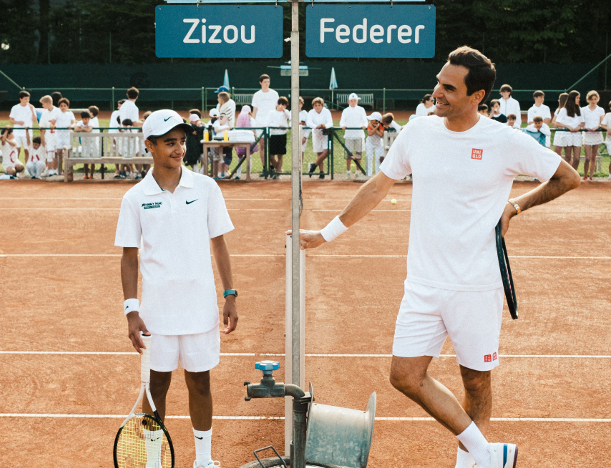 Watch: Federer Keeps Promise, Plays with Fan Zizou 