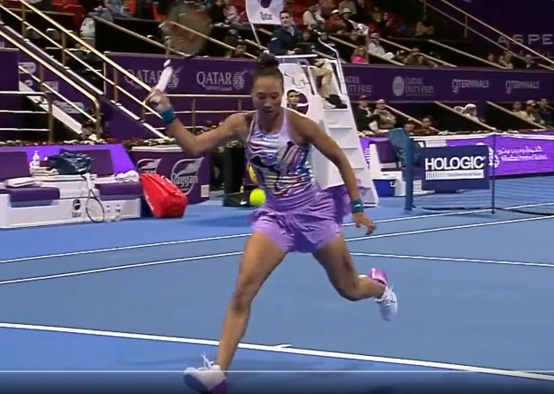 Watch: Zheng Dazzles Doha with WTA Shot of Year  