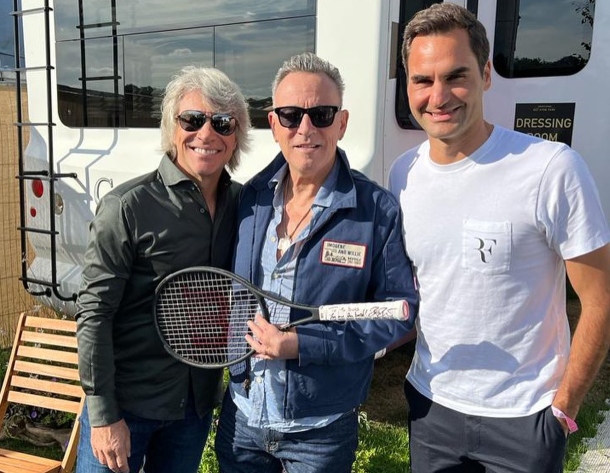 Glory Days: Federer Hangs with Springsteen Before Hyde Park Show