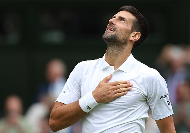 Djokovic Practices at Wimbledon Weeks After Surgery 