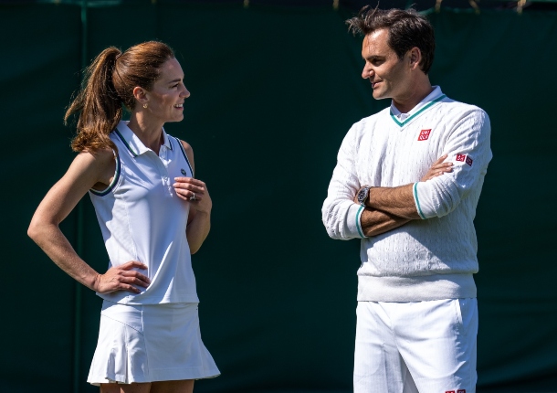 Watch: Princess Kate and Federer Train with Wimbledon Ball Kids