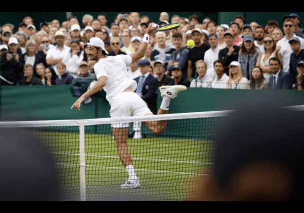 WATCH: Lloyd Harris Wins Crazy MP in Final Set Wimbledon TB 