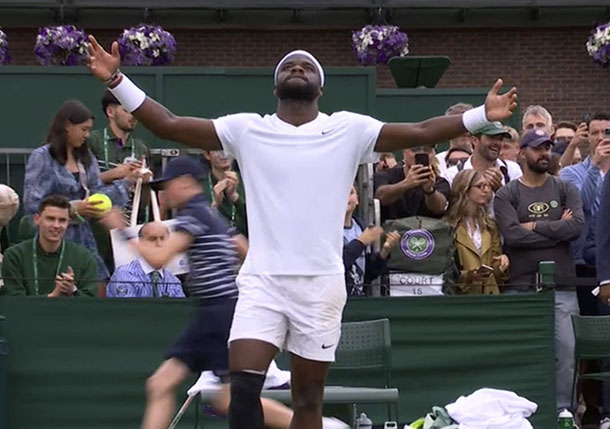 Tiafoe Rallies for First Win from Two Sets Down Against Arnaldi  