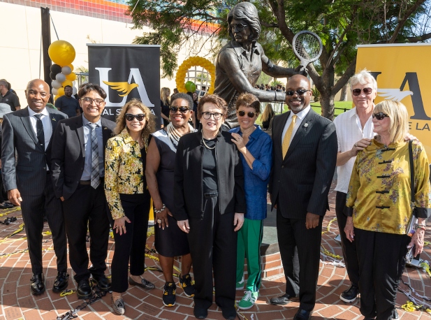 Cal State LA celebrates Billie Jean King and unveils statue of Hall of Famer