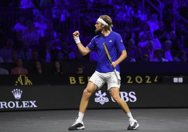 Team Europe's Tsitsipas Levels Laver Cup with Team World  