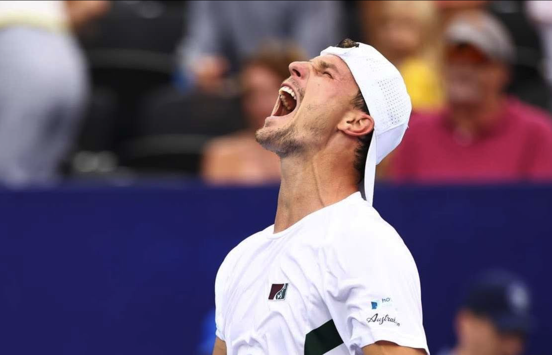 Marton Fucsovics reacts to winning Winston-Salem Open 2025