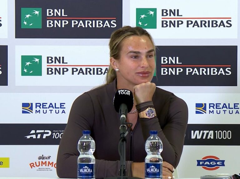 sabalenka rome interview